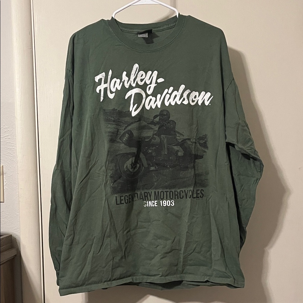 Harley-Davidson Dark Green Long Sleeve Tee